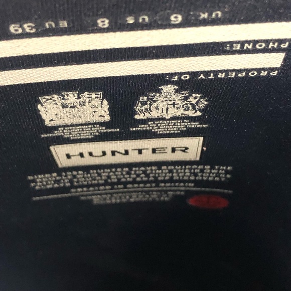 Hunter Women's Original Tall Wide Navy Size 8 - Picture 9 of 14